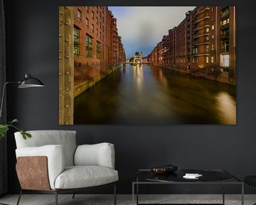 Waterkasteel in de Speicherstadt Hamburg van Stephan Schulz