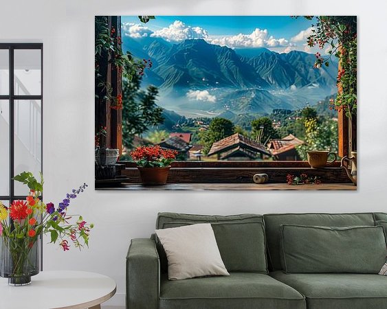 Voorbeeld van het werk in een kamer