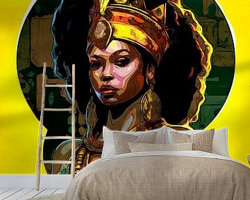 koningin versierd met afrika