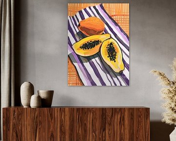 Kleurrijke papaya 2 van studio snik.