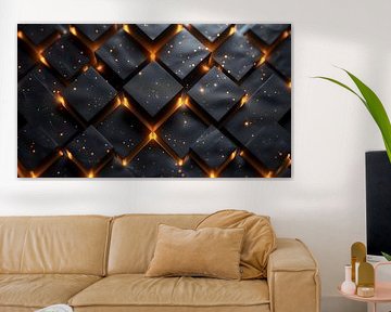 Tableau de luxe or noir sur de-nue-pic