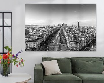 Vue de La Défense (depuis l'Arc de Triomphe) sur Rob van der Pijll