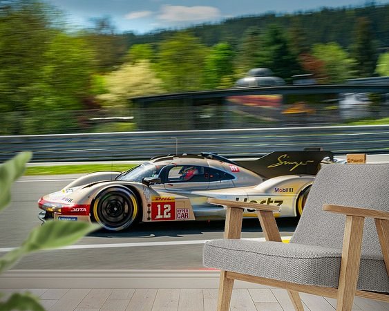 Voorbeeld van het werk in een kamer