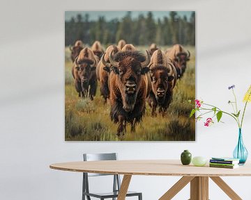 Kudde bizons van TheXclusive Art