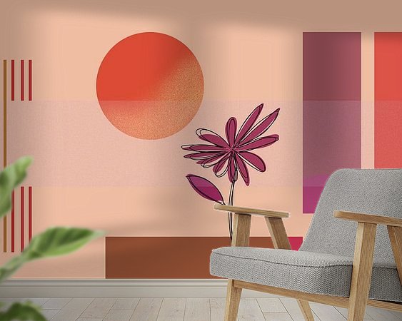 Voorbeeld van het werk in een kamer