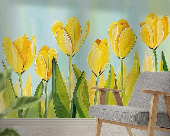 Voorbeeld van het werk in een kamer