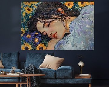 schilderachtig beeld van slapende vrouw van Egon Zitter