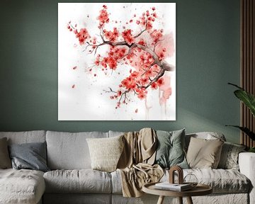 Kersenbloesems in aquarelstijl van ARTemberaubend