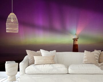 Northern lights over t Noorderhoofd Westkapelle by Thom Brouwer
