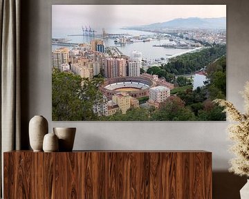 Malaga Blick vom Gibralfaro Belvedere | Reisefotografie | Sonnenuntergang von Ylenia Di Pietra
