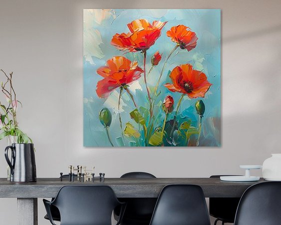 Voorbeeld van het werk in een kamer