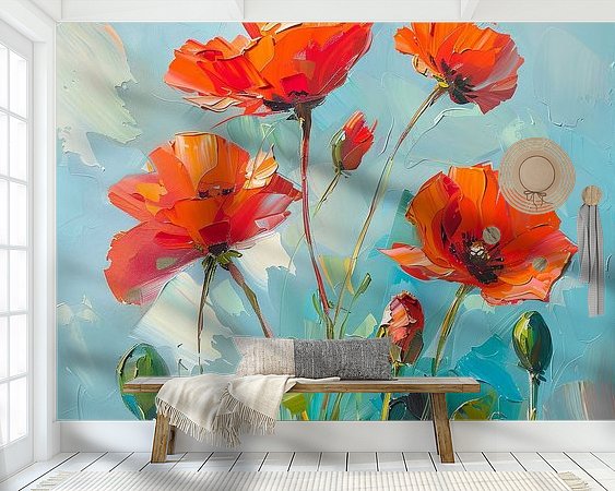 Voorbeeld van het werk in een kamer