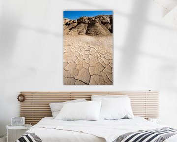 Zandvormen in Bardenas Reales (Spanje) van Kees Kroon