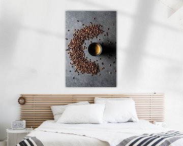 Koffiebonen op natuursteen van Jim Plaum