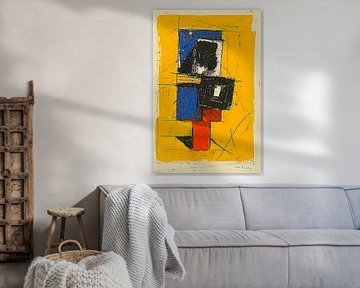 Dynamisch abstract ontwerp met primaire kleuren