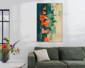 Abstrakter Ausdruck von leuchtenden Blumen in der Natur von Art & Soul Creations