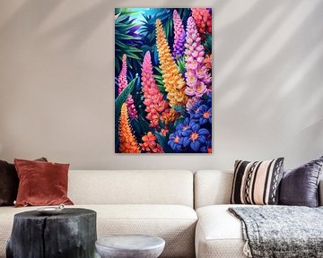 Levendige Art Nouveau bloemenpracht in kleur van Art & Soul Creations