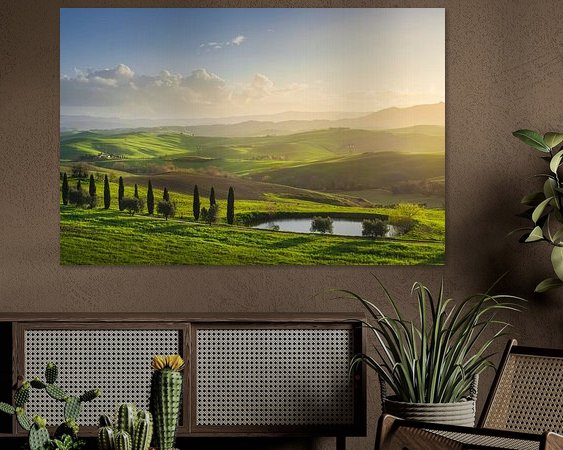 Voorbeeld van het werk in een kamer