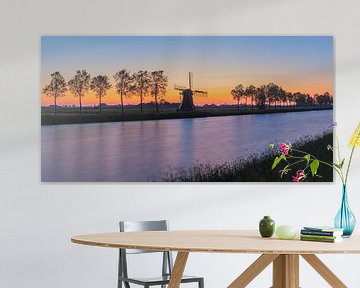 Panorama en zonsopkomst bij de Zwakkenburgermolen van Henk Meijer Photography