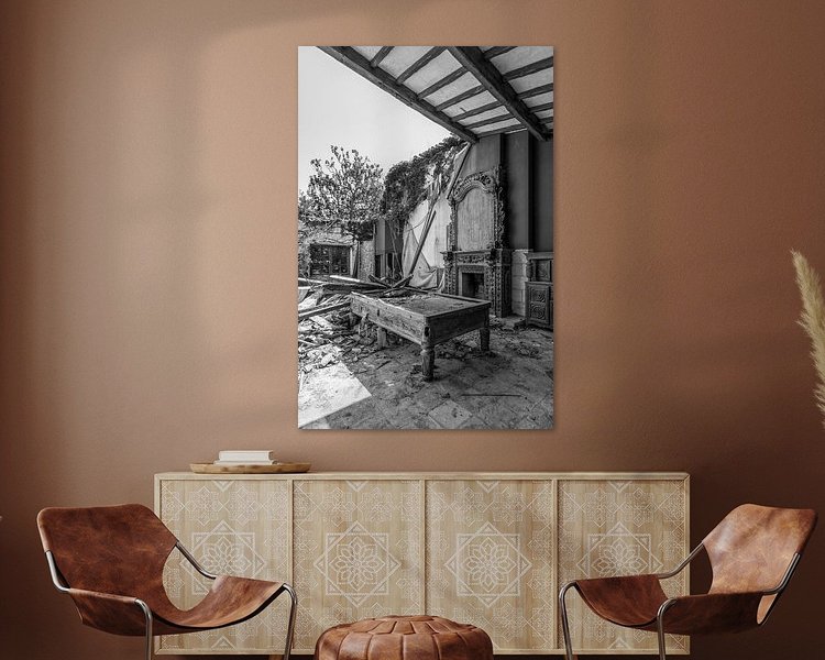 Voorbeeld van het werk in een kamer