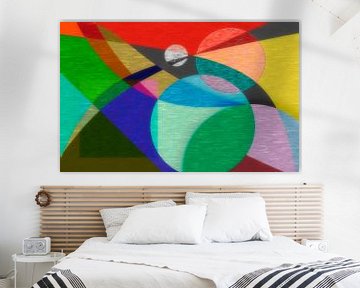 Kleuren abstract met cirkels van Corinne Welp