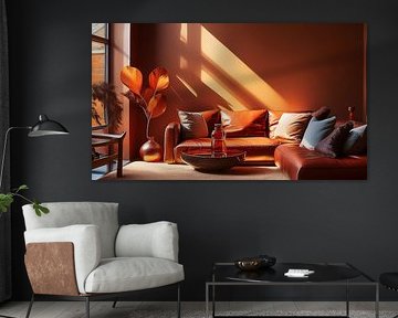 Wohnzimmer mit Sonnenstrahlen