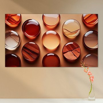 Glazen bol patronen en kleuren