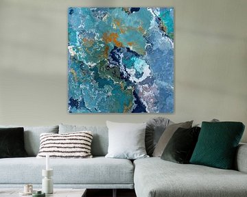 Bleu et cuivre