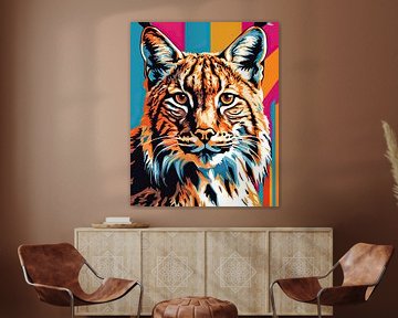 Euraziatische lynx in pop-artstijl 2 van SOTA ArtSign