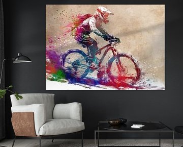 BMX biker sport kunst #biker van JBJart Justyna Jaszke