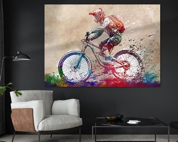 BMX biker sport kunst #biker van JBJart Justyna Jaszke