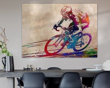 Wielersport kunst #fietser van JBJart Justyna Jaszke