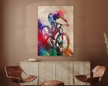 BMX biker sport kunst #biker van JBJart Justyna Jaszke