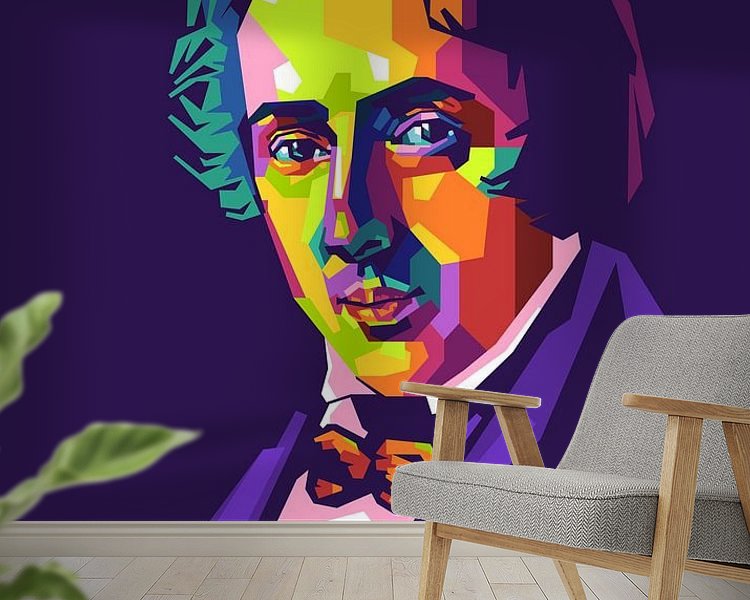 Voorbeeld van het werk in een kamer
