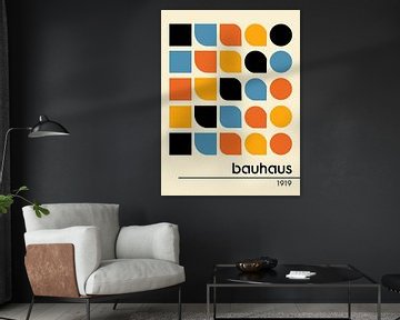 Bauhaus poster, van vierkant naar cirkel van Hilde Remerie Photography and digital art