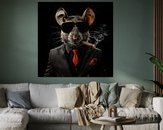 Voorbeeld van het werk in een kamer
