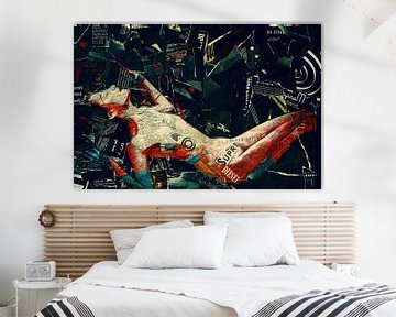 Lay down (erotiek, collage) van Art by Jeronimo