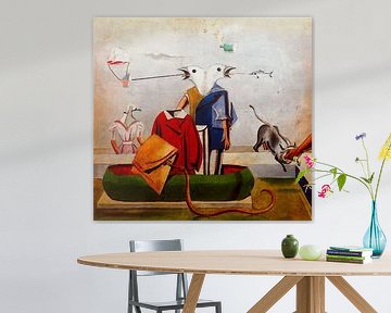 Birds also Birds, Fish Snake and Scarecrow - Max Ernst