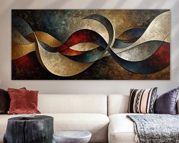 Abstrakte Farbkraft | Unendliche Bronzesinfonie
