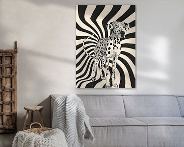 Voorbeeld van het werk in een kamer