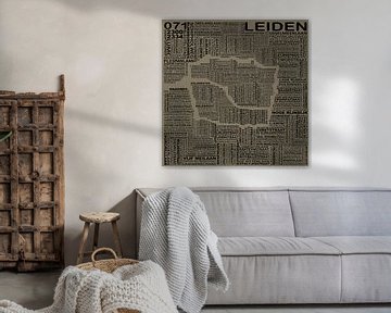 Kaart van Leiden van Districto Prints