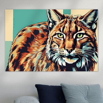 Feline Elegance - Pop Art Eurasian Lynx Designs