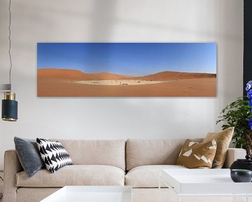 Panorama Sossusvlei, Namibië van Denise Wit