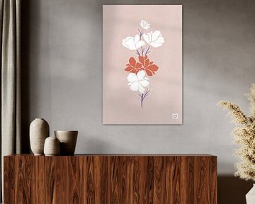 Japanse Bloemen - Modern Japandi van Studio Hinte