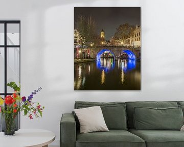 Domturm, Bakkerbrug und Oudegracht in Utrecht am Abend - 2 von Tux Photography