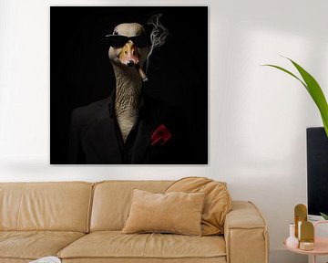 Gans met sigaar en zonnebril van TheXclusive Art