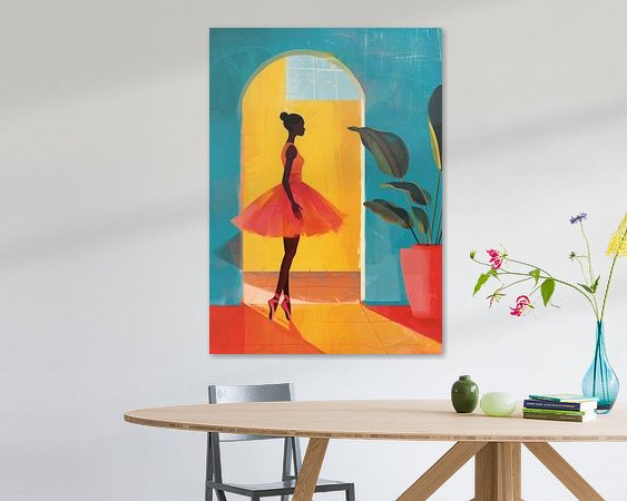 Voorbeeld van het werk in een kamer