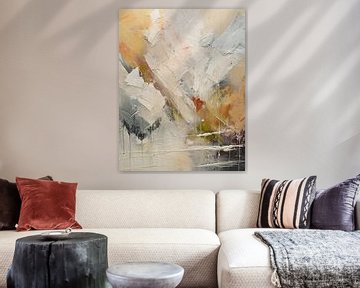 Abstract mixed media Art - Earth tones - 1 van Studio Pieternel