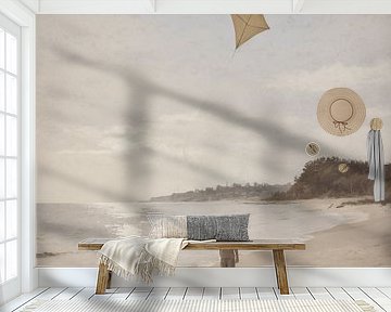 Kite flying by the Sea by Matteo Bellini