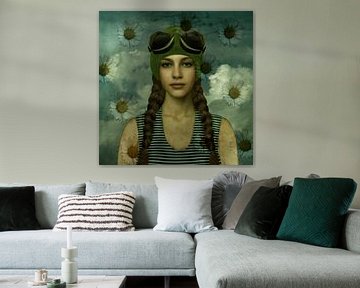 Vintage Beauty Badmuts 1950 van Yvonne Zeldenthuis